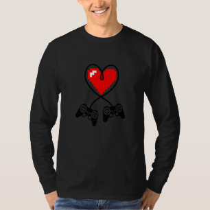 Gamer Heart Valentine's For Gamers Men Women Kid T-Shirt