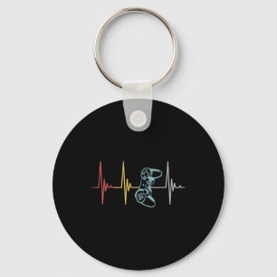 Gamer Heartbeat Controller For Nerd Multiplayer Ga Key Ring