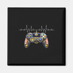 Gamer Heartbeat Design – Gaming Controller Ecg Lin Magnet