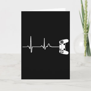 Gamer Heartbeat For Video Game Players Card