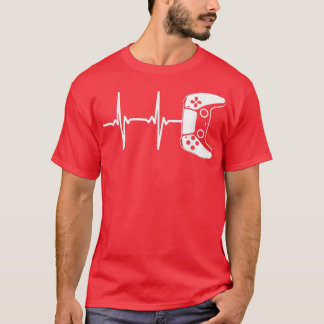 Gamer Heartbeat For Video Game Players  T-Shirt