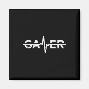 Gamer Heartbeat Funny Video Gaming Men Boys Kids T Magnet