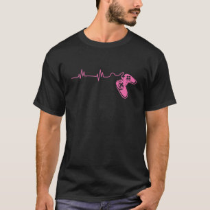 Gamer Heartbeat Life Heart Love Trendy Video Game T-Shirt