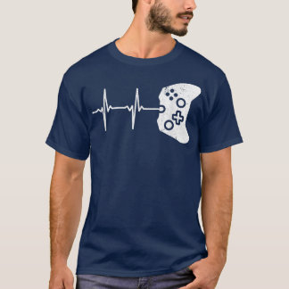Gamer Heartbeat Tee Video Game Lover Gift 