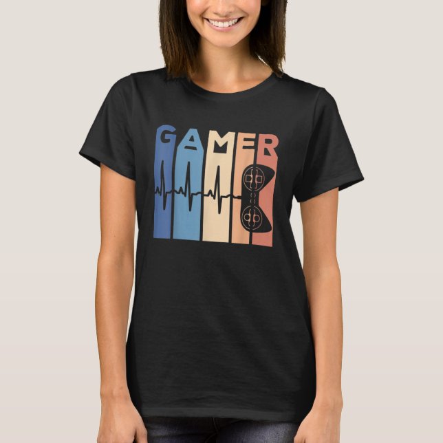 Gamer Heartbeat  Video Game  3 T-Shirt (Front)