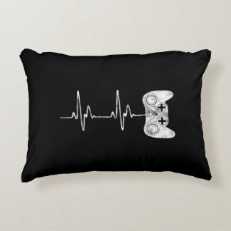Gamer Heartbeat Video Game Lover Decorative Cushion