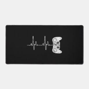 Gamer Heartbeat Video Game Lover Desk Mat