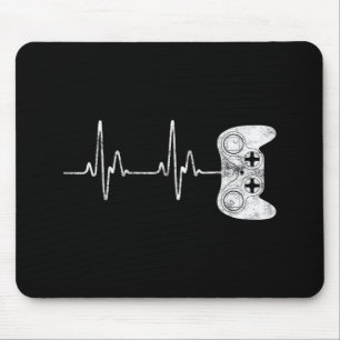 Gamer Heartbeat Video Game Lover Mouse Pad