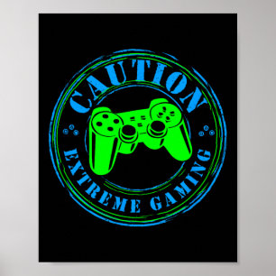Gamer Heartbeat Video Game On Lover Extreme Gaming Poster