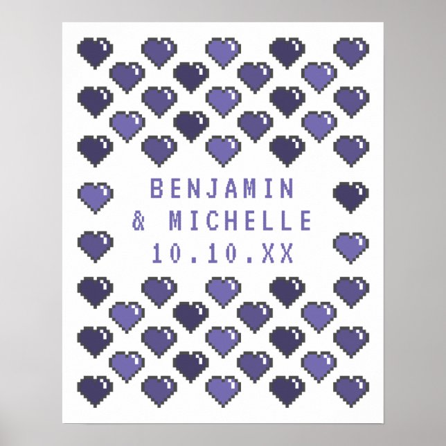 Gamer Hearts - 50 Signature Guest Book Alternative (Front)