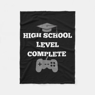 Gamer high school graduation shirt gift video game fleece blanket