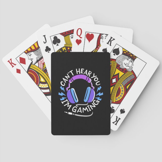 Gamer I Am Gaming Playing Cards (Back)