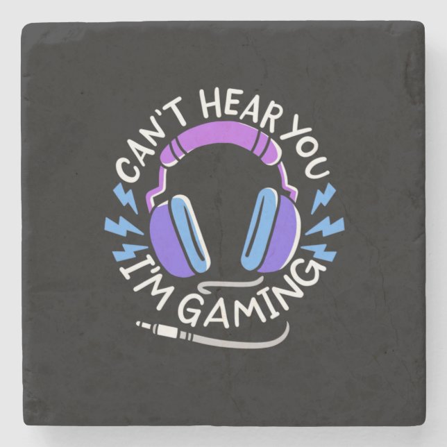 Gamer I Am Gaming Stone Coaster (Front)