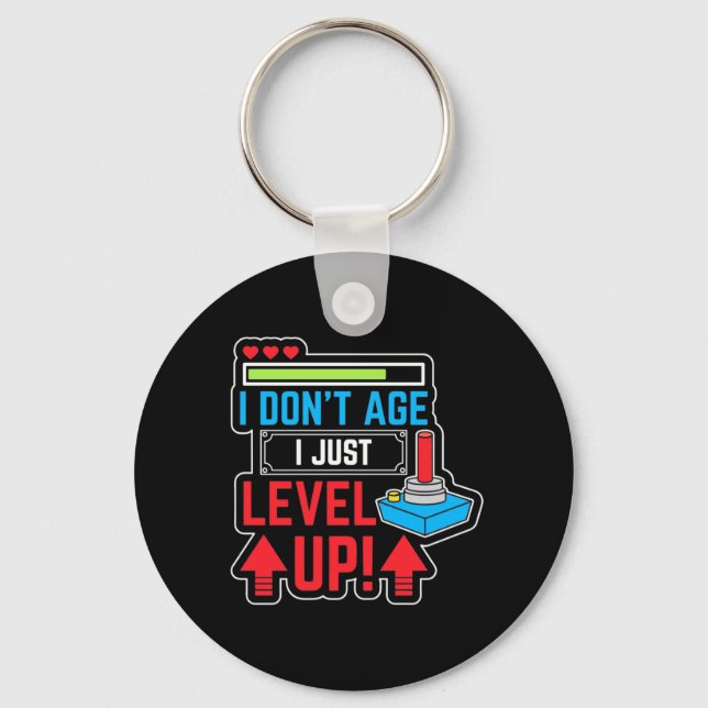 Gamer I Just Level Up Key Ring (Front)