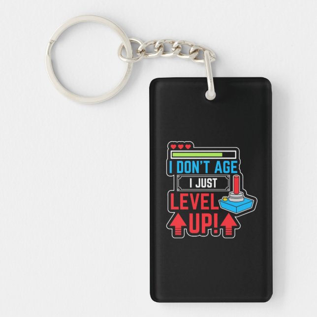 Gamer I Just Level Up Key Ring (Front)
