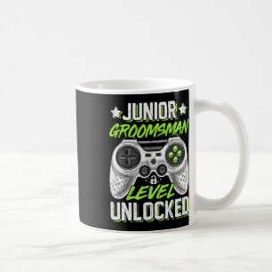 Gamer Junior Groomsman Level Unlocked Video Gaming Coffee Mug