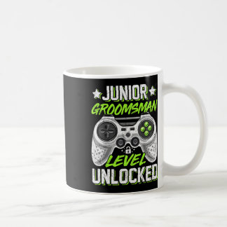 Gamer Junior Groomsman Level Unlocked Video Gaming Coffee Mug