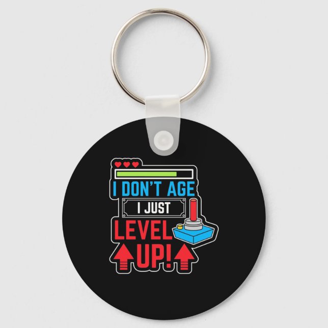 Gamer Just Level Up Key Ring (Front)