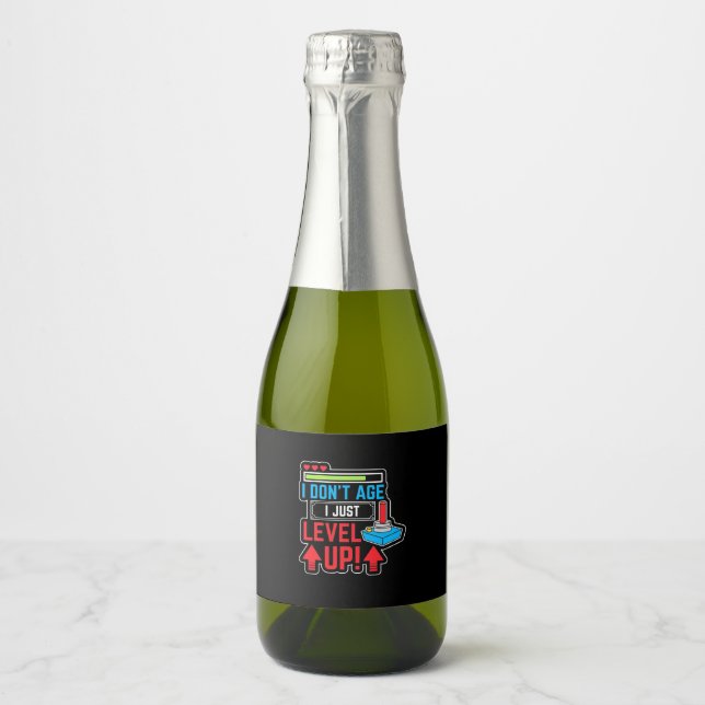 Gamer Just Level Up Sparkling Wine Label (Front)