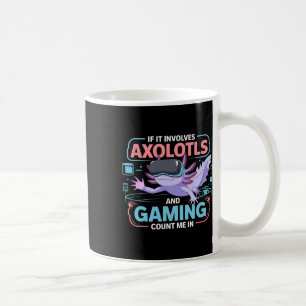 Gamer Kawaii Axolotl Anime Theme Fun For All  Coffee Mug