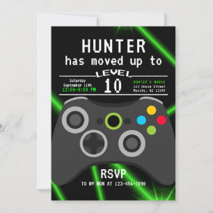 Gamer Kid's Video Game Birthday Invitation