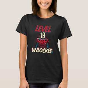 Gamer Level 19 unlocked 19th Birthday T-Shirt