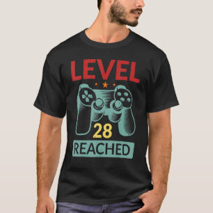 Gamer Level 28 Reached 28th Birthday 1 T-Shirt
