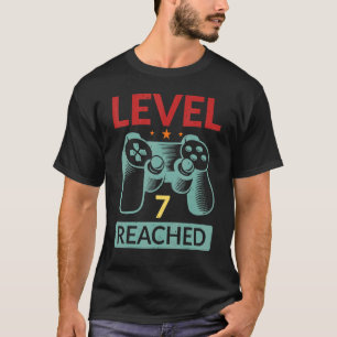 Gamer Level 7 Reached  7th Birthday 1 T-Shirt