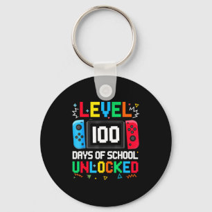 Gamer Level Unlocked 100 Days Of School Student Bo Key Ring