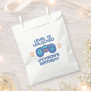 Gamer Level Unlocked Video Games Boy's Birthday Favour Bag
