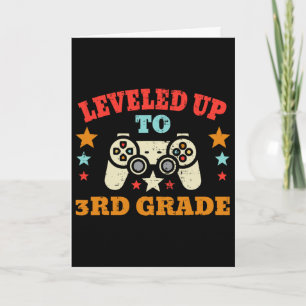 Gamer Levelled Up To 3rd Grade Third First Day Of Card