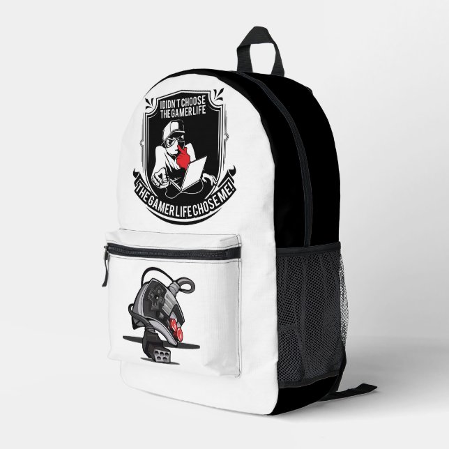 Gamer Life  Printed Backpack (Back Corner Right)