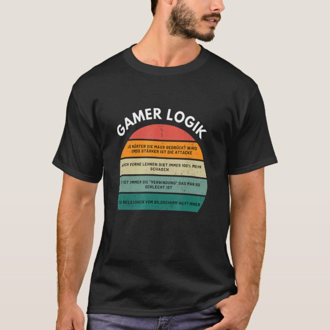 Gamer Logik Computer PC Controller Gamer Console T-Shirt (Front)