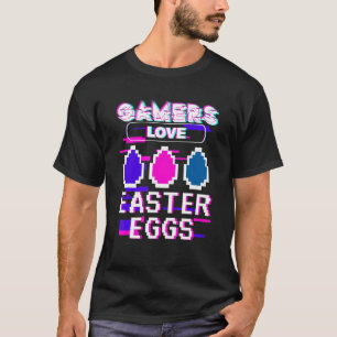 Gamer Love Easter Egg Pixel Video Game Boy Easter  T-Shirt