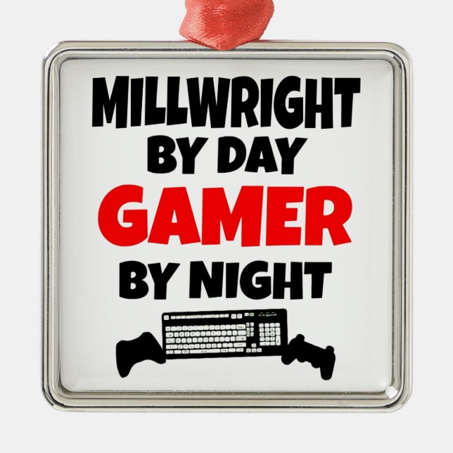 Gamer Millwright Metal Tree Decoration (Front)