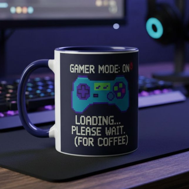 Gamer Mode On Loading Coffee Quote Mug (Creator Uploaded)