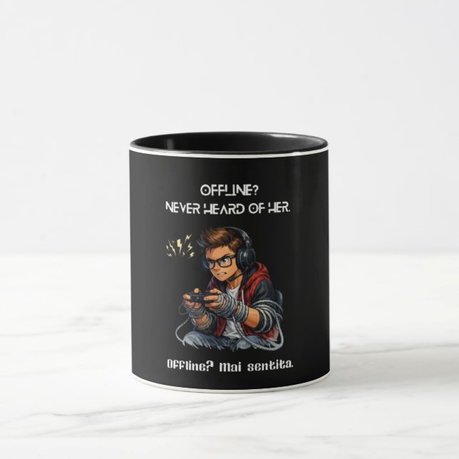 Gamer Mug Offline Quote (Center)