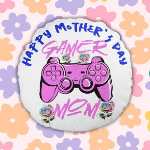 Gamer Mum Happy Mother's Day   Round Cushion