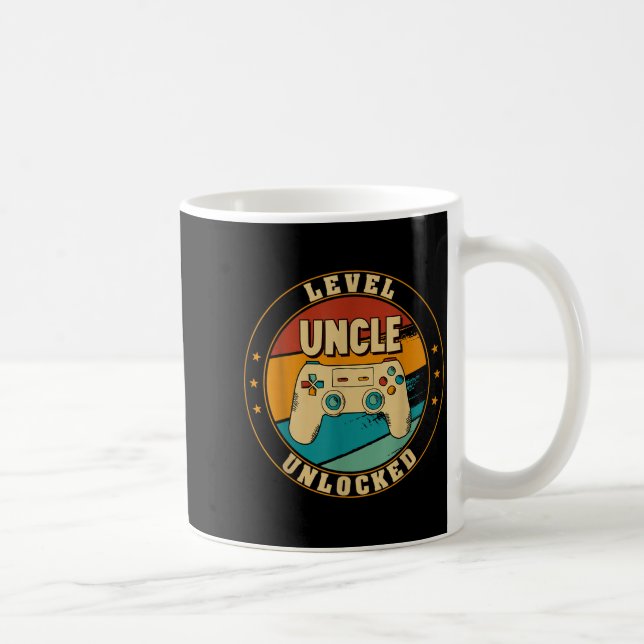 Gamer New Uncle Dad Mom Baby Announcement Pregnanc Coffee Mug (Right)