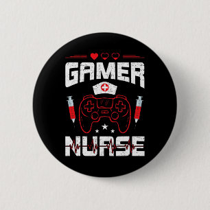 Gamer Nurse Video Gamer Gaming 1 6 Cm Round Badge