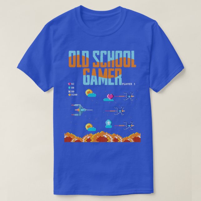 Gamer Old School Gamer T-Shirt (Design Front)