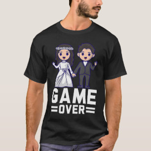 Gamer Over Bride And Groom Groomsman Humour Men Wo T-Shirt
