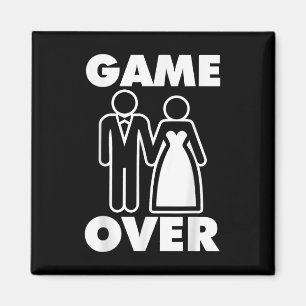 Gamer Over Bride Groom Funny Wedding Magnet