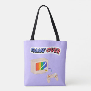 gamer over tote bag