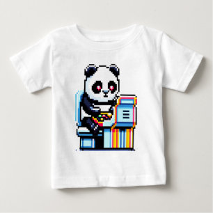 Gamer Panda - Cute Pixel Art Arcade Design Baby T-Shirt