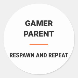 Gamer Parent Respawn And Repeat Sticker
