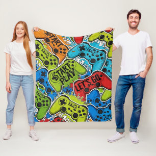 Gamer Pattern Fleece Blanket