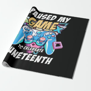 Gamer Paused My Video Game To Celebrate Juneteenth Wrapping Paper