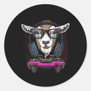 Gamer Pc Computer Video Game Lover Streaming Gamin Classic Round Sticker