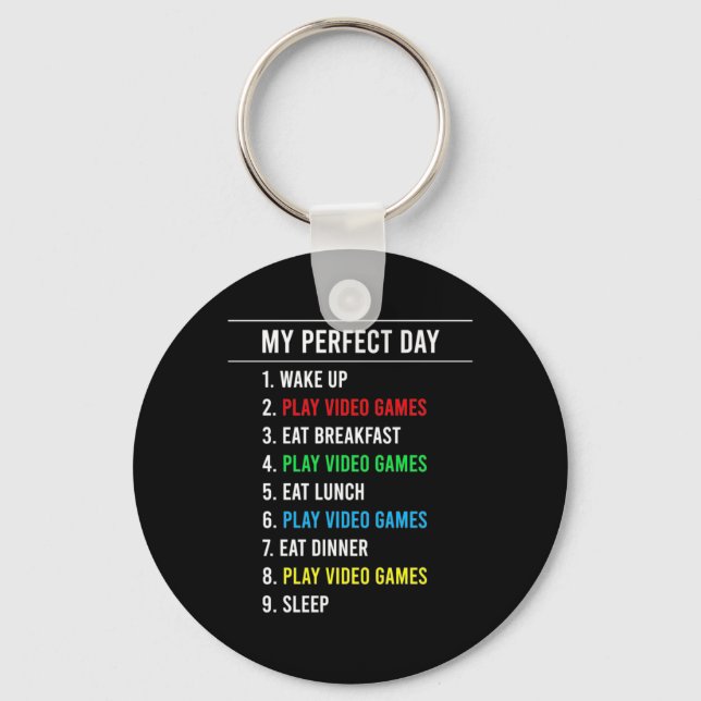 Gamer Perfect Day Key Ring (Front)